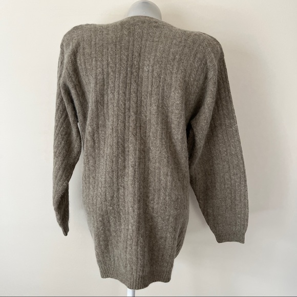 Liz Clairborne Soft Angora Wool Cardigan Cable Knit Button Long Sleeve Petite Sm - Picture 2 of 12